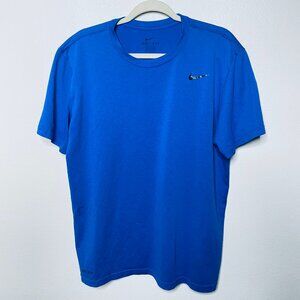 Nike Shirt Men L Blue/Black Nike Logo Dri Fit Pullover Athletic Athleisure Tee
